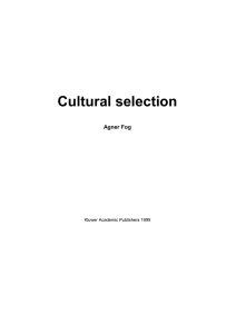 Cultural selection