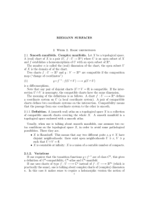 RIEMANN SURFACES 2. Week 2. Basic definitions 2.1. Smooth