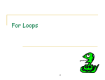 For Loops