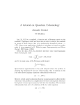 A tutorial on Quantum Cohomology