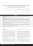 Evaluation of Enamel Loss with Polycrystalline Ceramic