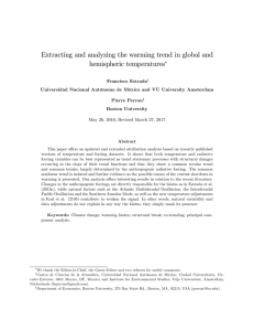 Extracting and analyzing the warming trend in