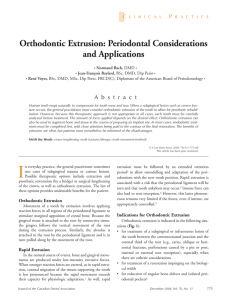 Orthodontic Extrusion: Periodontal Considerations