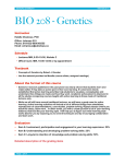 BIO 208 - Genetics - Bishop`s University