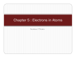 Chapter 5 : Electrons in Atoms