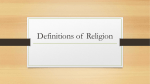 Definitions of Religion