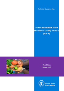 Food Consumptin Score Nutritional Quality Analysis (FCS