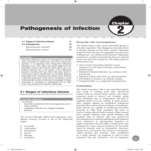 Pathogenesis of infection