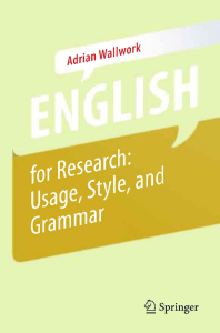 English for Academic Research: Grammar, Usage and Style