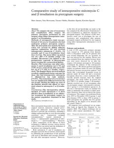 Comparative study of intraoperative mitomycin C