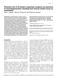 Potential role of N-methyl-D-aspartate receptors as executors of
