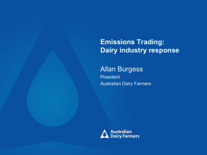 Emissions Trading: Dairy industry response