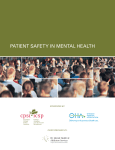 patient safety in mental health - Canadian Patient Safety Institute
