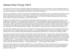 Adams-Onis Treaty 1819