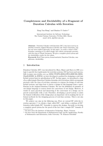 Completeness and Decidability of a Fragment of Duration Calculus