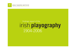 Findings Report of the Irish Playography 1904-2006