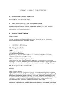 Fluoxetin Mylan dispersible tablet ENG SmPC