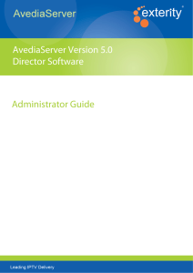 Exterity Server Software Director AdminGuide 5.0.0