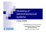 Modeling of electromechanical systems