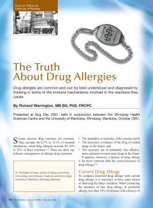 Drug Allergies - STA HealthCare Communications