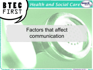 Factors that affect communication