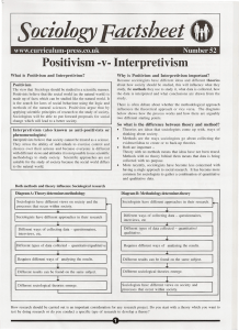 Positivism and Interpretivism