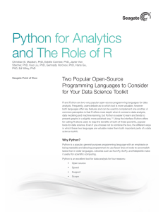 Python for Analytics and The Role of R