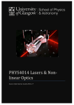 PHYS4014 - Lasers and Nonlinear Optics