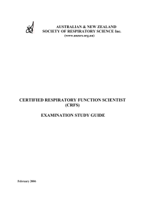 certified respiratory function scientist