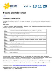Staging prostate cancer
