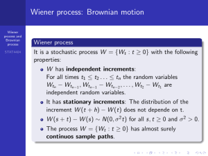 Wiener process and Brownian process -