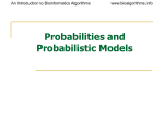 Probabilities and Probabilistic Models