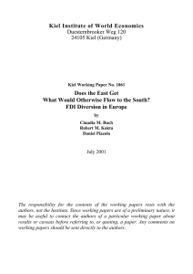 Does the East Get What Would Otherwise Flow to the South? FDI