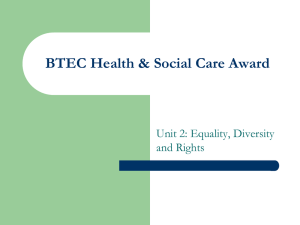 Equality, Diversity and Rights - St. Francis College Rochestown
