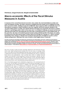 Macro-economic Effects of the Fiscal Stimulus - Fritz Breuss