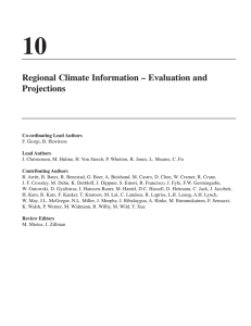 Regional Climate Information – Evaluation and Projections