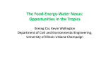 The Food-Energy-Water Nexus: Opportunities in the Tropics