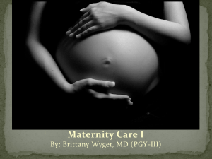 Routine Prenatal Care