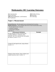 Math 10 Common Learning Outcomes