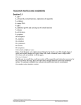 TEACHER NOTES AND ANSWERS Section 5.1