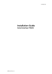 Installation Guide, Serial Interface T942SI, TD90927gb.fm