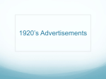 1920`s Advertisements