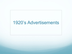 1920`s Advertisements