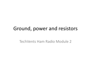 Ground, power and resistors