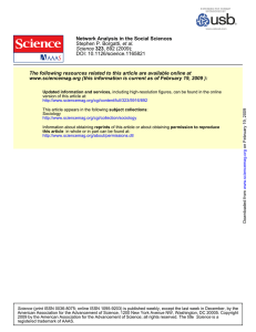 Network Analysis in the Social Sciences