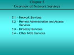 Chapter 5 Overview of Network Services - computerscience