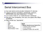 Serial Interconnect Bus
