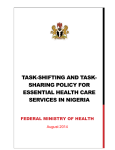 Task-Shifting and Task-Sharing Policy for Essential Health Care