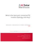 What is the best grid connected PV inverter topology and why?