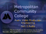 Audio Video Production Engineering